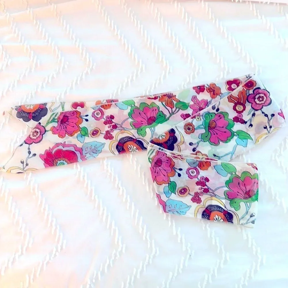 Chiffon Floral Hair Tie Headband Scarf